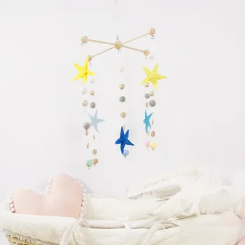 

DIY Nursery Mobile Baby Crib Mobile With Five Star Hand Making Made For Order Felt Nursery Decor Home Decor Ornaments