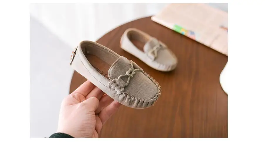 Размеры 21-35 Малыш обувь 2018 сезон: весна–лето детские мягкие из искусственной кожи Повседневное обувь для мальчиков; лоферы; Мокасины