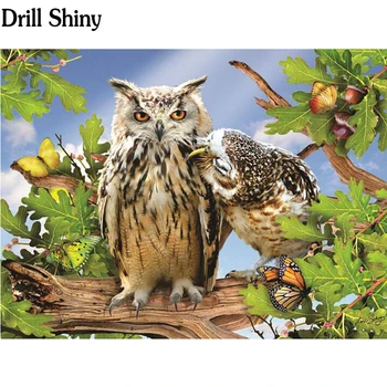 

5D DIY Diamond Embroidery owls always love you Diamond Painting Cross Stitch round Rhinestone Mosaic home decoration fc1378