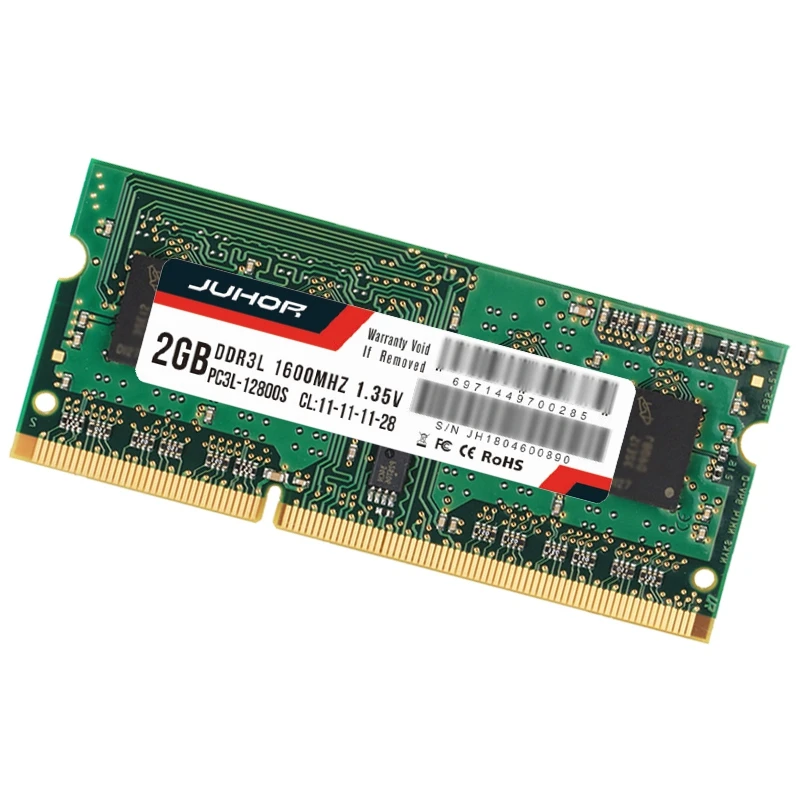 Juhor Ddr3 1600Mhz 1,35 V Низкое напряжение 204 Pin Ram память для ноутбука (2G)