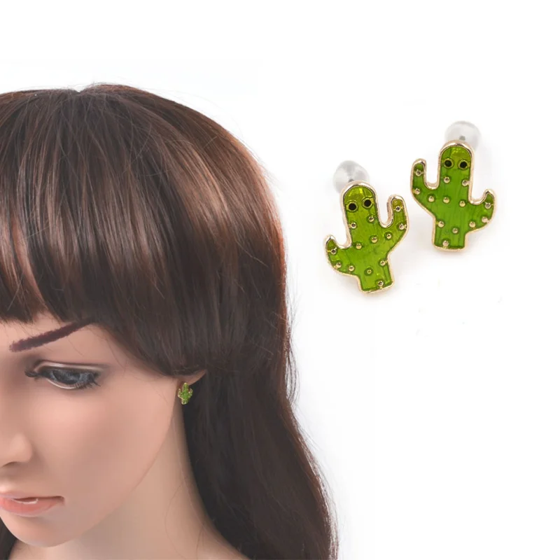 2 шт. женские серьги гвоздики С КАКТУСОМ|fashion stud earrings|stud earringswomen earrings |