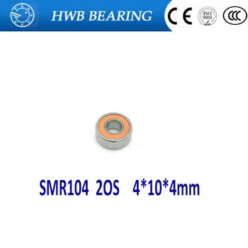 

Free shipping 10PCS 4X10X4mm SMR104 2OS CB ABEC7 4X10X4 Stainless steel hybrid ceramic ball bearing Fishing vessel bearing
