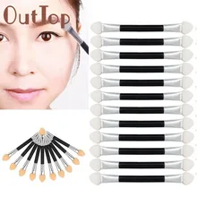 Best Deal 12Pcs/set Makeup Double-end Eye Shadow Eyeliner Brush Sponge Applicator Tool for Women Lady Beauty