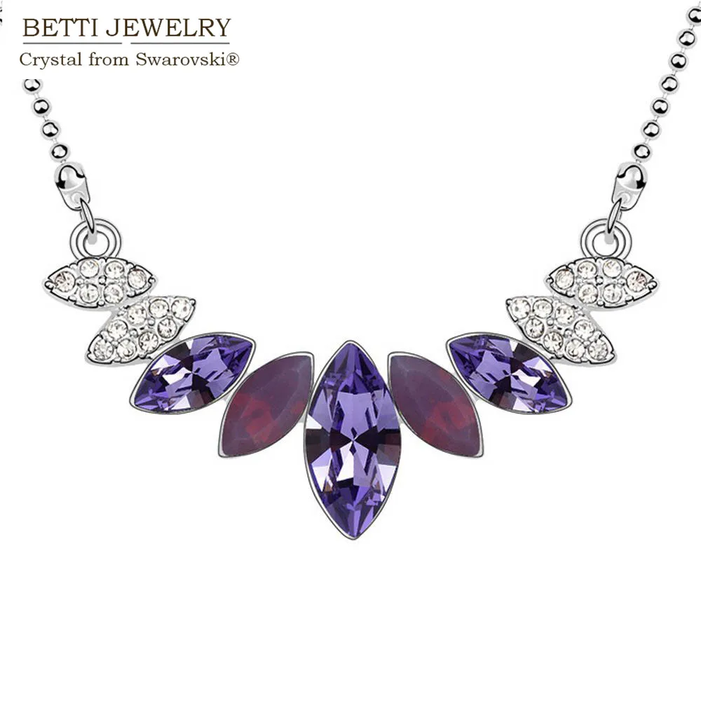 

2016 Mother's Day gift! Hot Crystal leaf pendant necklace With Crystals from SWAROVSKI good for Valentine's Day gift