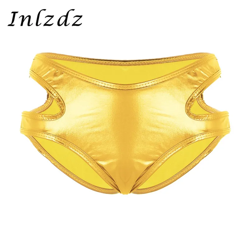 

Pole Dance Shorts for Women Pylon Shorts Booty Shorts Shiny Strappy Hollow Out Low Rise Mini Pole Dancing Briefs Rave Clothes