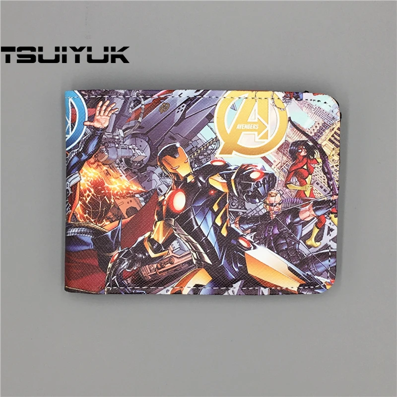 

Marvel Wallet Avengers High Quality PU Short Men's Purse Boy's Coin Purses