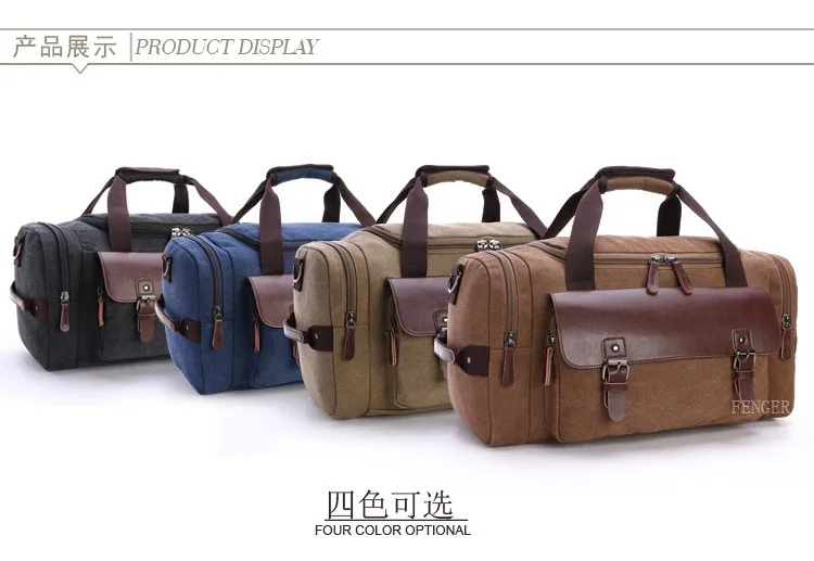 Новое поступление парусиновые сумки для мужчин большой емкости винтажные сумки на плечо мужские дорожные сумки на молнии выходные посылка