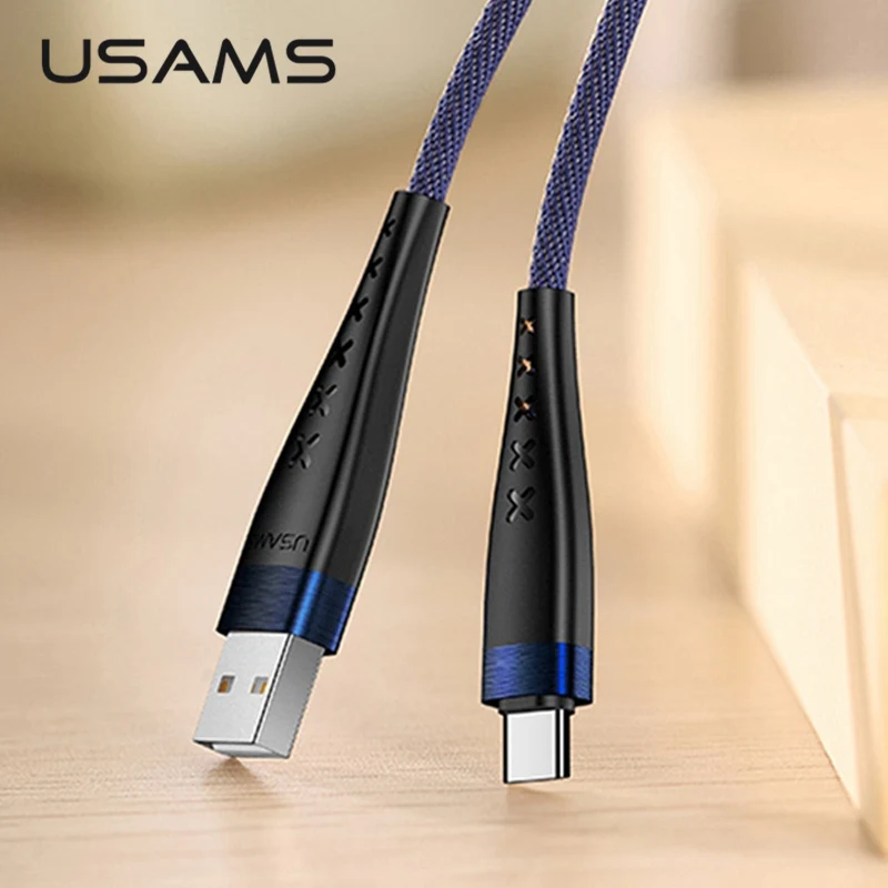 2A USB c кабель для samsung Galaxy S9 плюс USAMS Тип usb C быстрой зарядки и передачи данных Xiaomi Mi 8