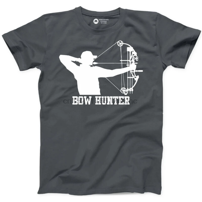 

Bow Hunter Mens T-shirt Compound Bow Archery Funny Shirt New Hunting Tee A27