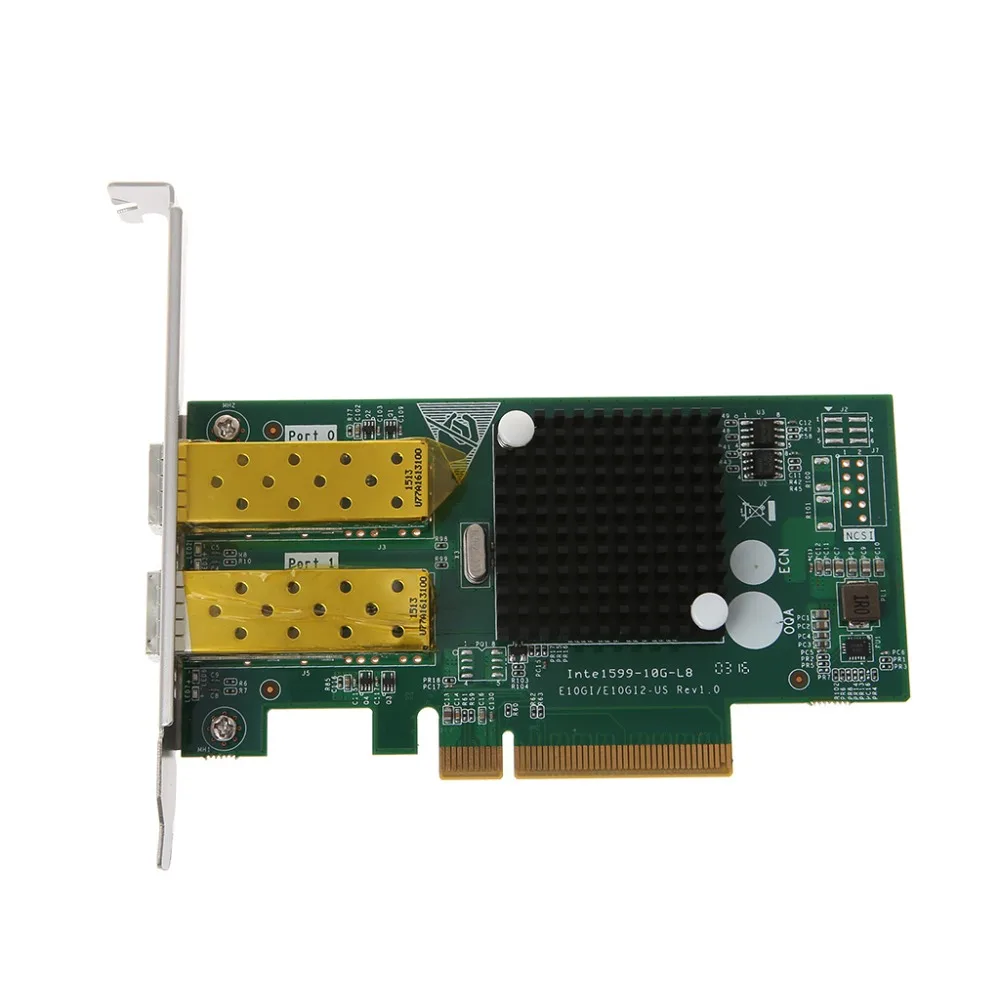 

Pci Express FCoE Intel 82599 PCIe x8 10 Gigabit Ethernet Network Optical Lan Card Dual SFP Port Adapter Converter