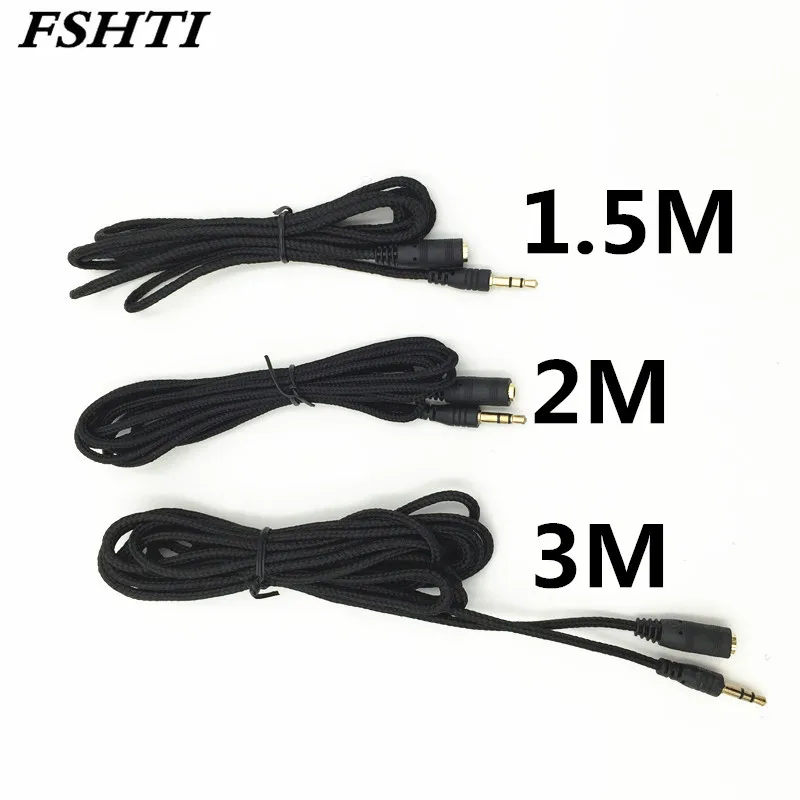 

1.5M 2M 3M Headphone Extension Cable 3.5 mm Jack M / F Extension Cable for iPod MP3 PC MP4 MP5 for touch4 touch5