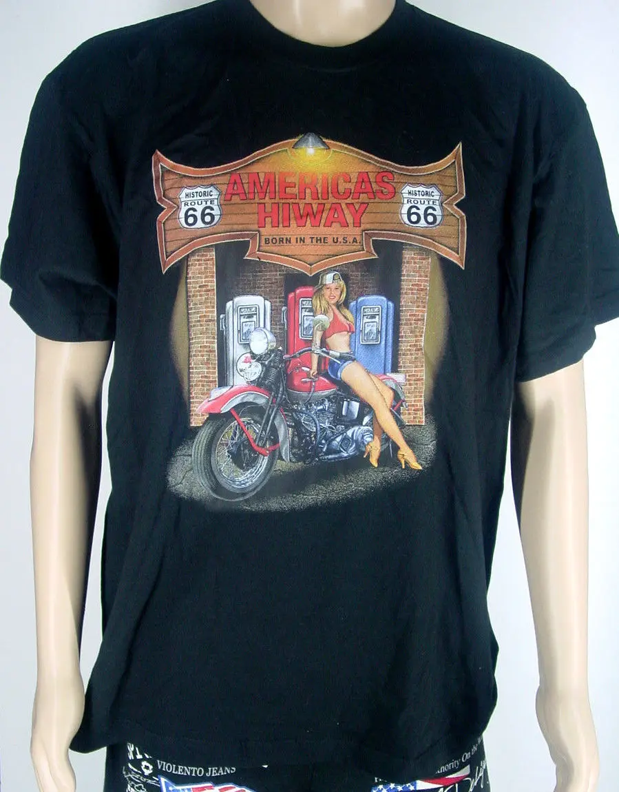 Футболка Route 66 Schwarz Groe XL NEU|Футболки| |