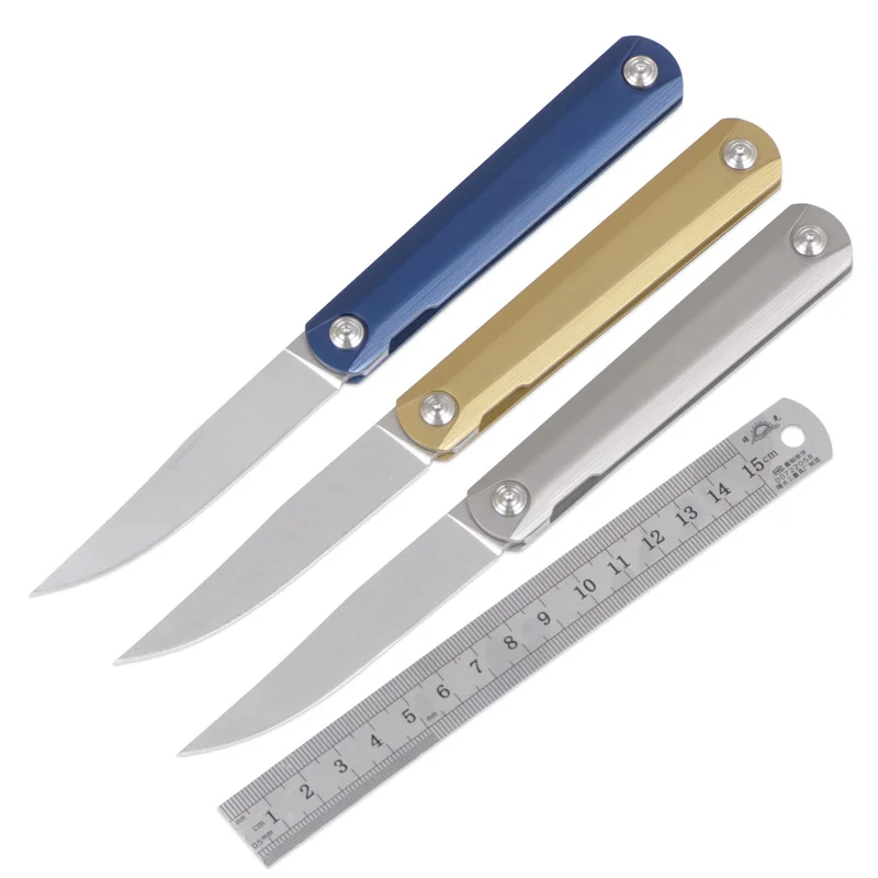 

GB01 Folding Knife stone wash 9Cr18Mov Blade Integrated stainless steel Handle outdoor survival tactical Camping CNC tools