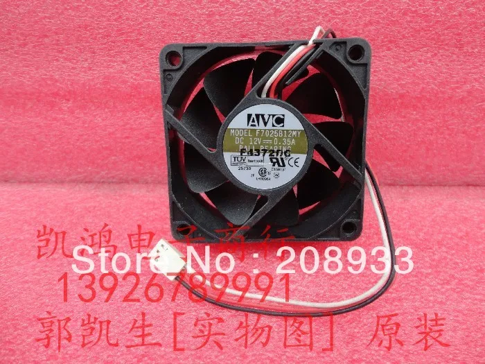 Для ЦП AVC F7025B12MY 7 см 7025 12 В а трехпроводный двойной Шарикоподшипниковый вентилятор