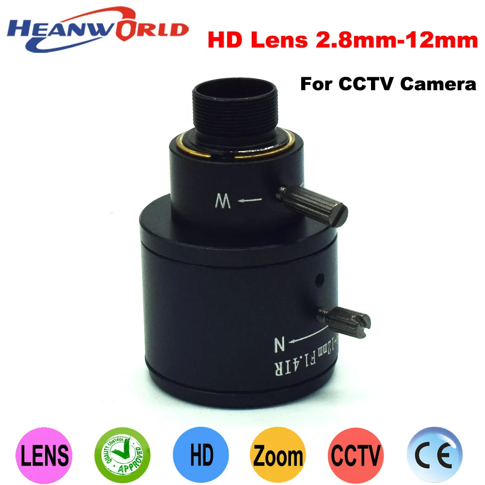 

Heanworld Surveillance 1/3" CCTV Camera Manual Focus 2.8-12mm Varifocal CCTV Board IR Lens for Security Camera Wide Angle View