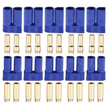 100 набор разъемов EC5 вилка типа "банан" Женская вилка 5 мм 5,0 мм Золотая пуля для ESC LIPO аккумуляторного устройства Электрический мотор кабель провод