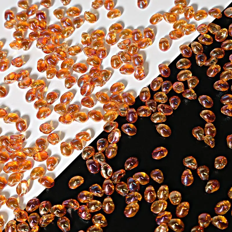 50 шт. 6x8 мм градиентные цветные гладкие стеклянные бусины лепестки тюльпанов Кристалл Австрийские бусины для DIY браслет серьги для ручной работы - Цвет: 09