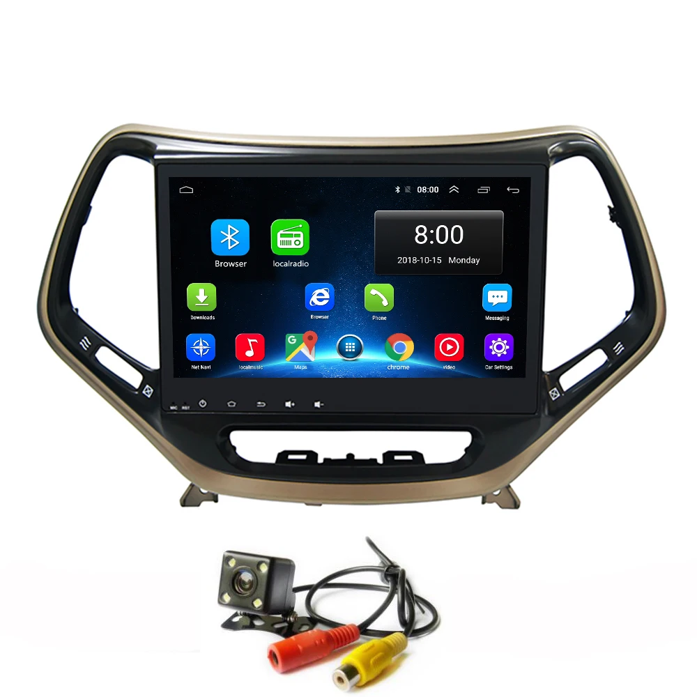 

Android 8.1 Car Radio GPS for Jeep Cherokee Car Multimedia Player Head Unit Video Stereo Steer Wheel Control Wifi Bluetooth