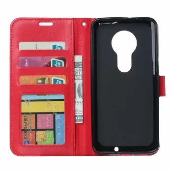 

10pcs/lot free shipping Crazy Horse Wallet Leather Case for Motorola G7 Play G7 PLUS With Photo Frame Card Slots