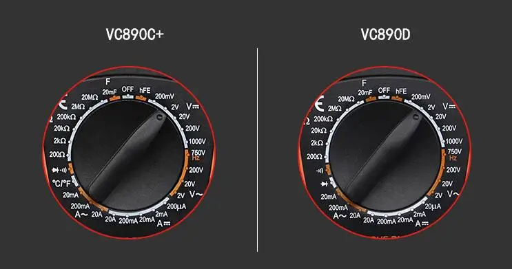 VICTOR VC890D/VC890C+ профессиональный цифровой мультиметр True RMS мультиметр 20mF конденсатор 20A измеритель токов