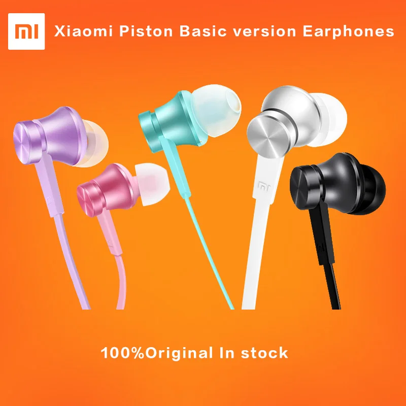 Newest Original Xiaomi Piston Basic Version Earphones 3 5mm Hearphones Flat Line Design Headset With Mic