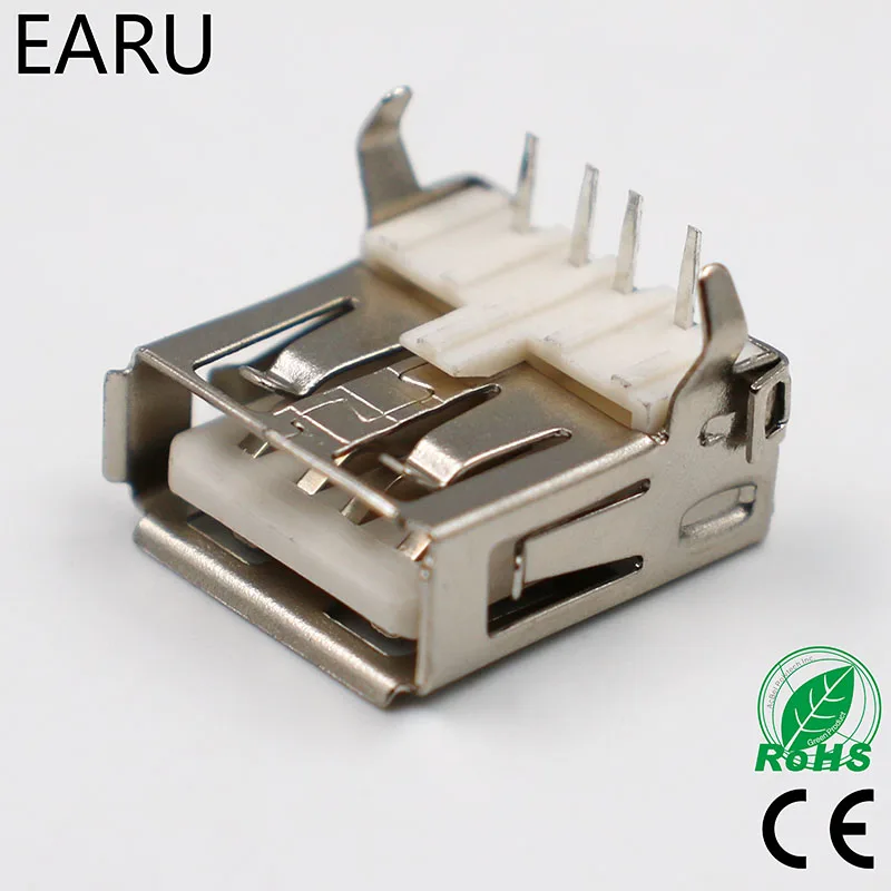 USB 2 0 4 pin A Тип гнездовой разъем G54 фута 90 градусов передачи данных зарядный адаптер