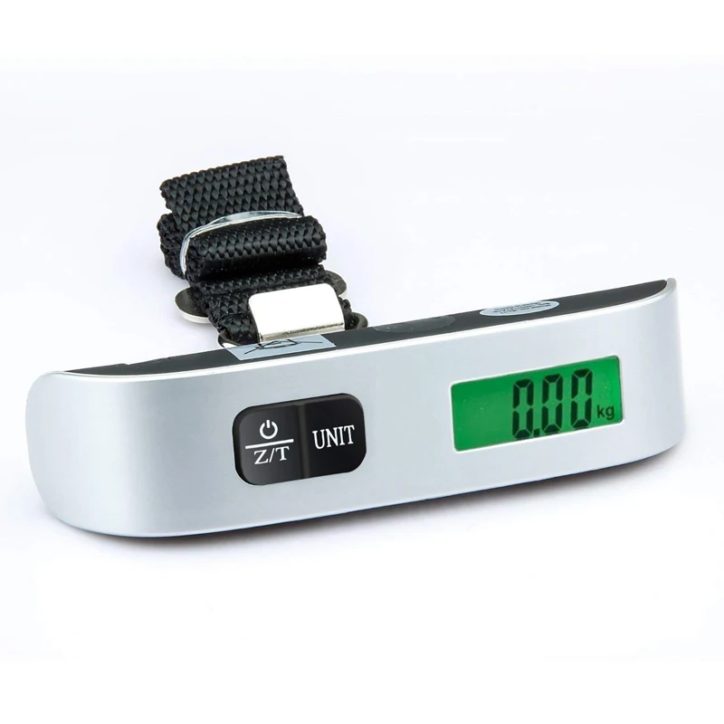 110lb/50kg Luggage Scale Electronic Digital Portable Suitcase Travel Scale Weighs Baggage Bag Hanging Scales Balance Weight LCD