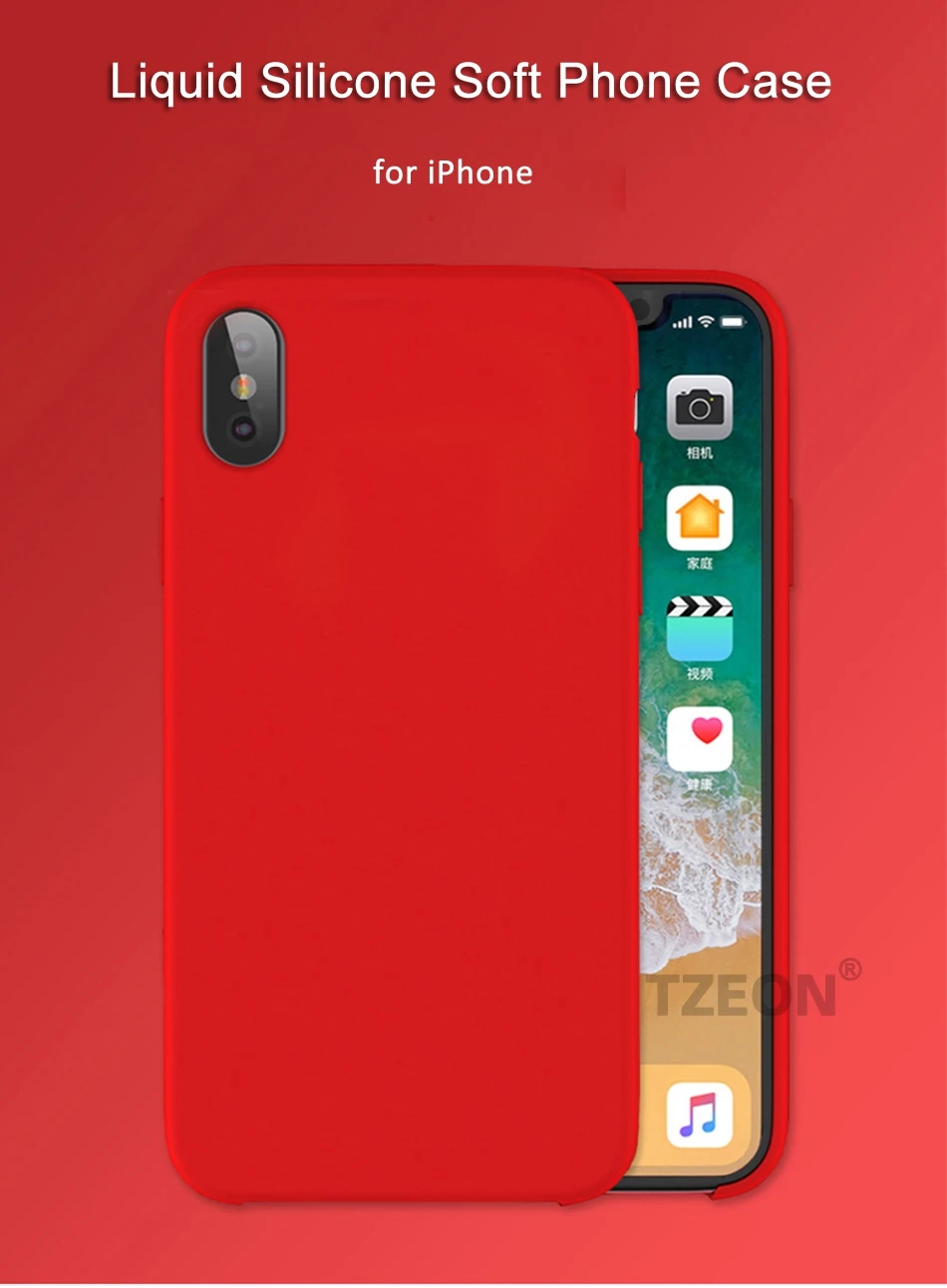 Официальный стильный жидкий силиконовый чехол для IPhone XS Max X 8 8Plus 7 7Plus 6 Plus Мягкий LSR резиновый чехол