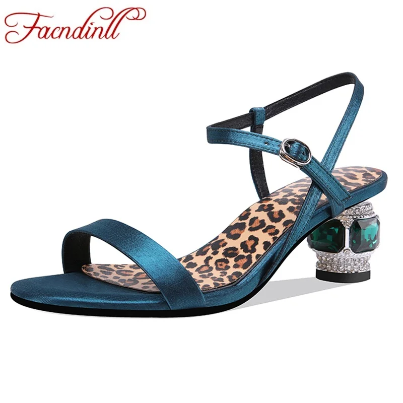 

FACNDINLL 2019 women summer new fashion sandals shoes sexy high heels woman dress party wedding shoes gladiator sandals shoes