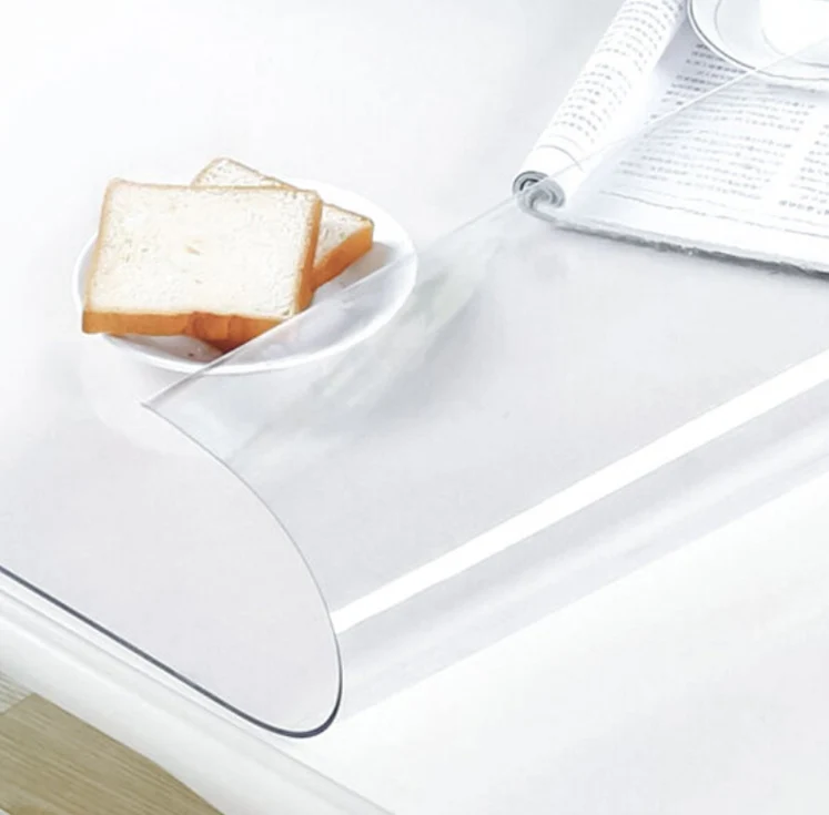 ضبابي شفافة قماش PVC للماء مستطيل الجدول غطاء Oilproof مفرش طاولة لينة الزجاج القماش المطبخ الديكور 1.5 مللي متر