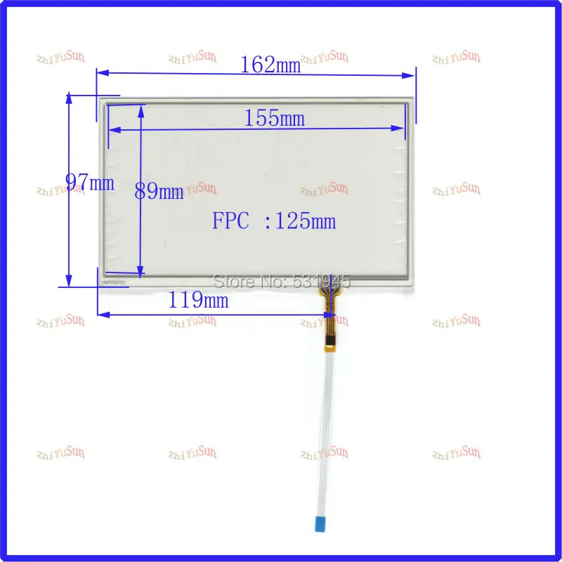 

ZhiYuSun NEW 7 inch navigation 163mm*97mmGPS MP4 MP5 This compatible FPC-0373 general resistance handwritten touch screen panel