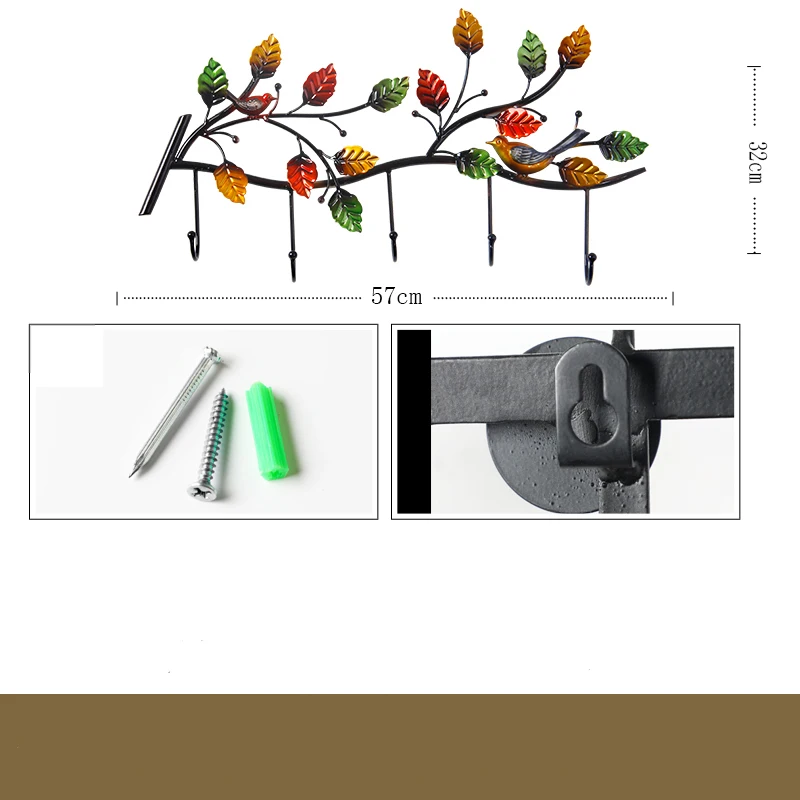 Креативная настенная металлическая вешалка для одежды, дверной крючок для крыльца, крючок для ключей, декоративные изделия, настенная вешалка для одежды, настенное полотно, Фреска, аксессуары, искусство