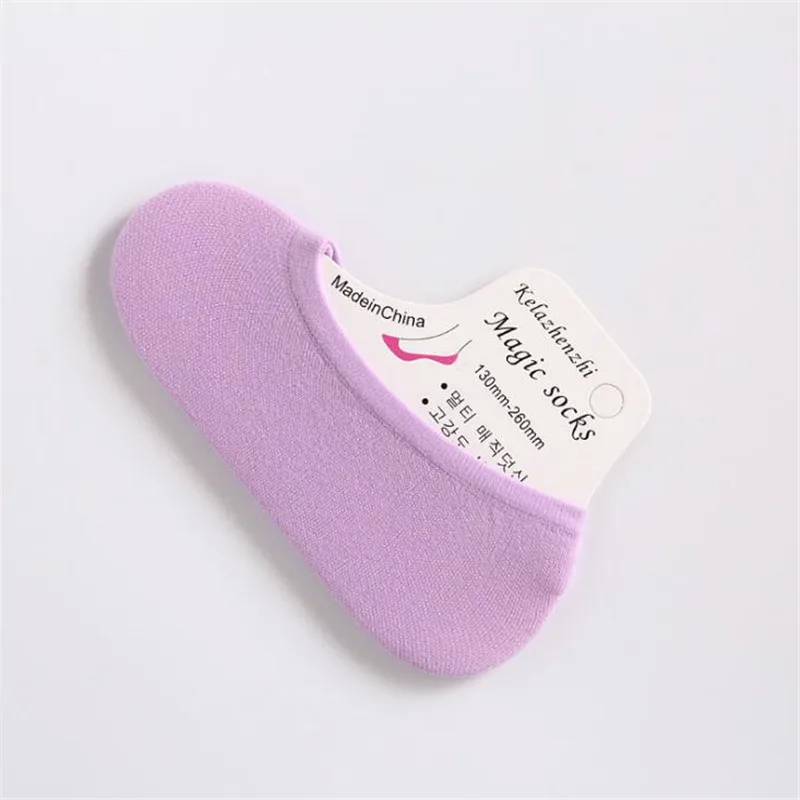 Летние носки-башмачки, цветные, кавайные, женские, силиконовые, невидимые, хлопковые носки, удобные, для отдыха, Harajuku, студенческие, волшебные носки для девочек - Цвет: 12