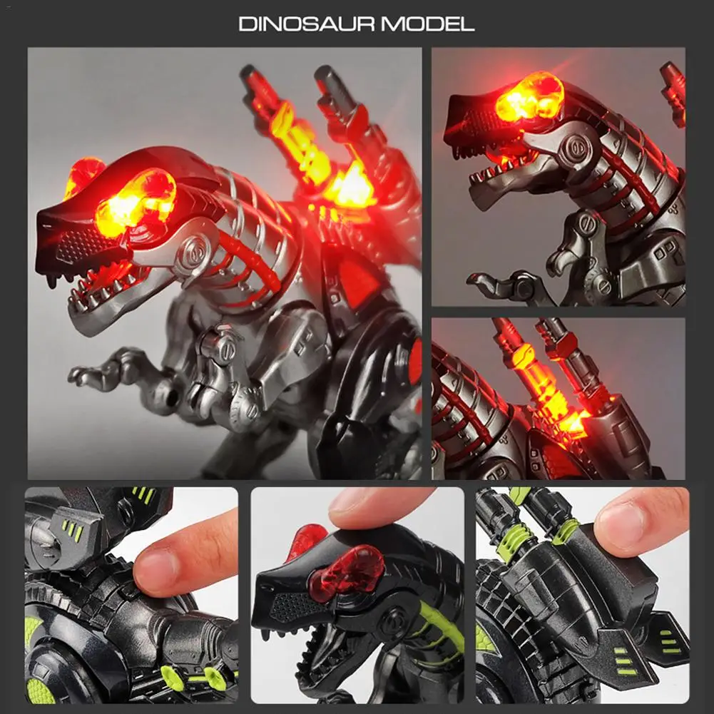 Электрическая кукла сплава динозавров Военная игрушка Звук Свет Pet игрушечные лошадки Прохладный Мех ABS + сплав Материал с текстура металла
