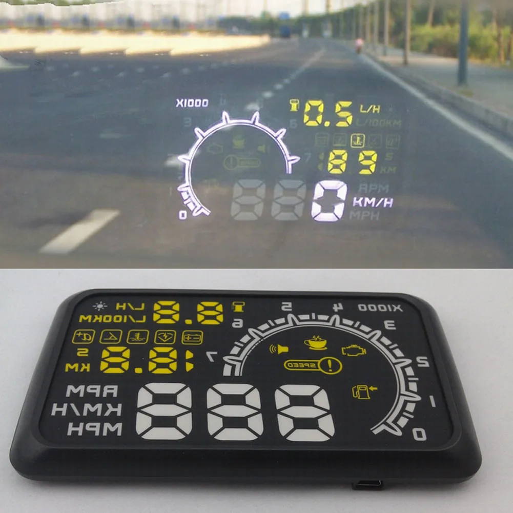 Автомобильный HUD Дисплей ASH 4C BT диагностические инструменты OBD II проекционный