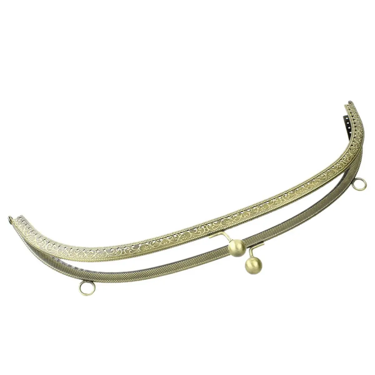 

1PC Metal Purse Bag Frame Kiss Clasp Lock Bronze Tone 28.5cm x11.5cm