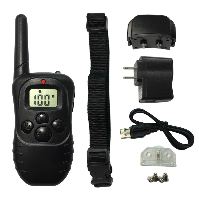 

Dog Trainer 300m Waterproof Rechargeable LCD Remote Pet Dog Training Collar Electric Shock Large Dog Control