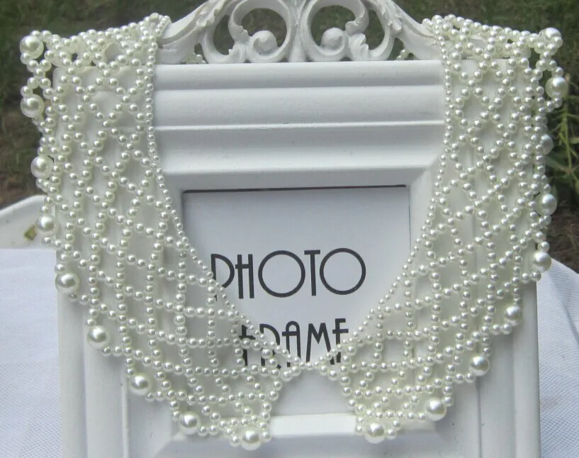 Модная женская цепочка с искусственным жемчугом, многослойное новое ожерелье из бисера, милые плетеные свадебные украшения, колье для влюбленных - Окраска металла: ZH017white