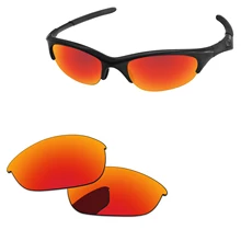 Поликарбонат-огненные красные зеркальные Сменные линзы для половины солнечные очки к куртке рамка UVA и UVB Защита