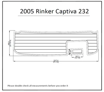 

2005 Rinker Captiva 232 Swim Platform Pad 6mm Boat EVA Teak Decking 1/4" 6mm