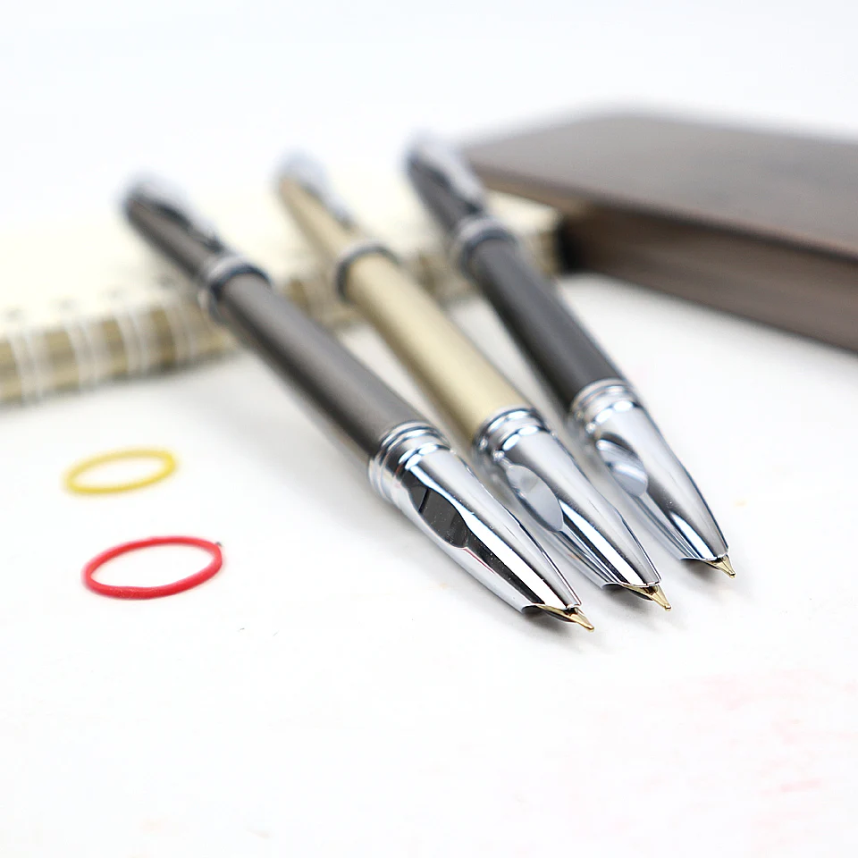Высококачественная металлическая шариковая ручка, черная 0,7 мм, роскошные шариковые ручки для деловых подарков, офисные школьные принадлежности, канцелярские принадлежности