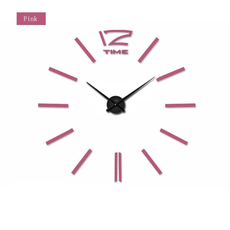 Muhsein новые металлические домашнее настенное украшение, настенное часы настенные часы большие наклейки зеркальные настенные часы - Цвет: pink