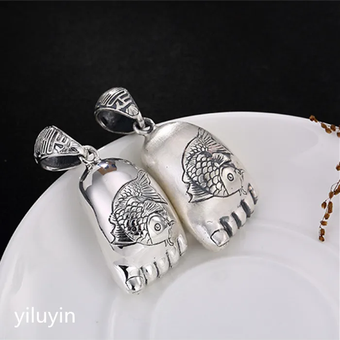 KJJEAXCMY Boutique jewe S990 серебристый выдолбленный филе рыба дракон дверь безопасность и