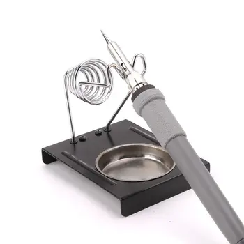 

1PC Durable Soldering Iron Support Stand Holder Base Metal Rectangle Solder Support Welding Tools Soldering Station