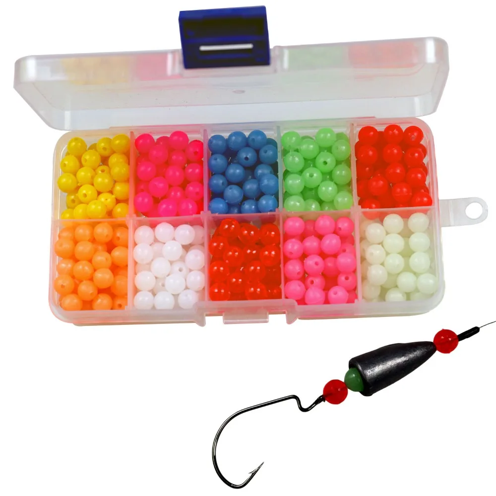 800pcs 6.5mm Fishing Beads Glow In The Dark DIY Lure Accessories