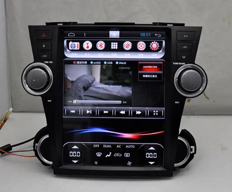 Discount 2GbRam 16GbRom12.1"Android 6.0 Car Audio For Toyota Highlander 2009 - 2014  Radio Vedio Head Unit Stereo GPS Navigation Media 4G 6