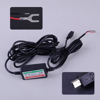 beler Car 12V to 5V DVR Adapter Converter Hard Wire Kit Power Box Mini USB Port