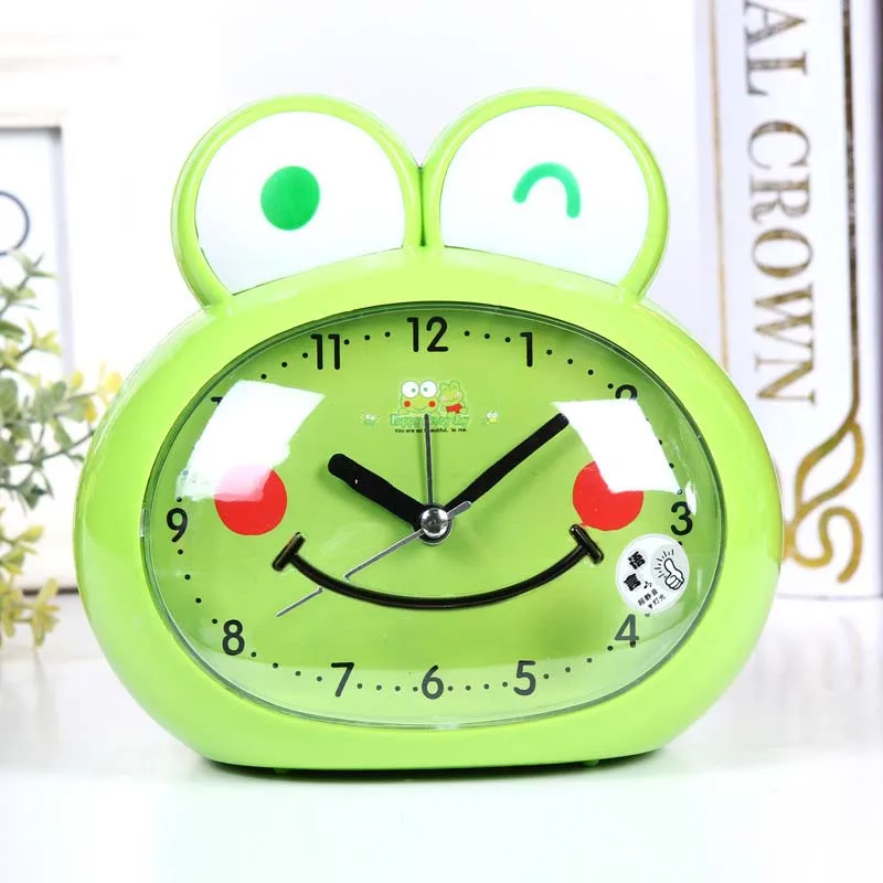 Cute Green Frog Alarm Desk Clock 3.75" Home or Office Decor W117 Nice For Gift 
