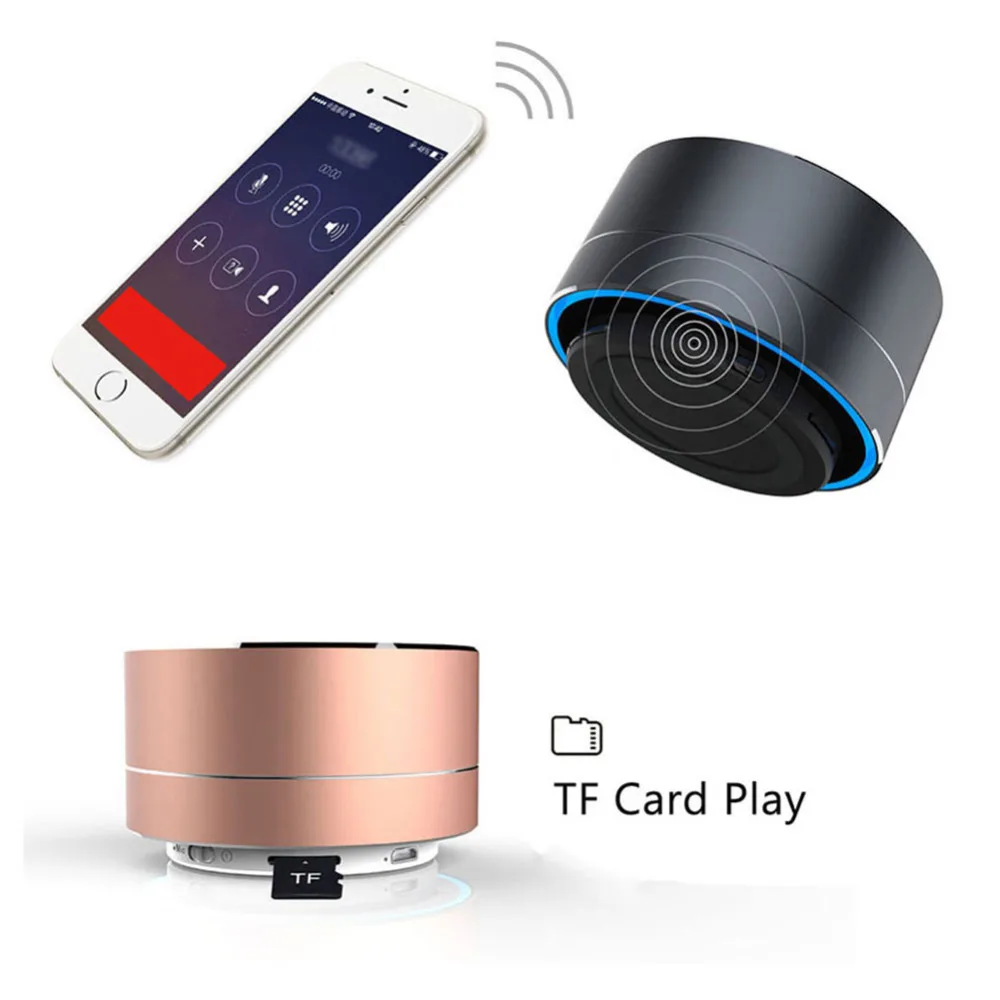 Bluetooth Колонка Aimitek A10 портативная беспроводная с микрофоном и слотом для TF
