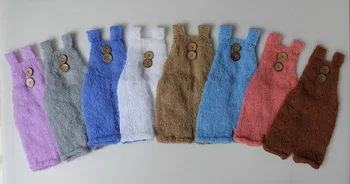 

DHL 50pcs newborn photography props mohair rompers